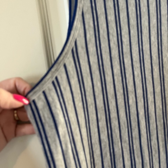 CAbi Designer Vertical Striped Rayon Blouse Women’s Size Medium - Picture 5 of 12